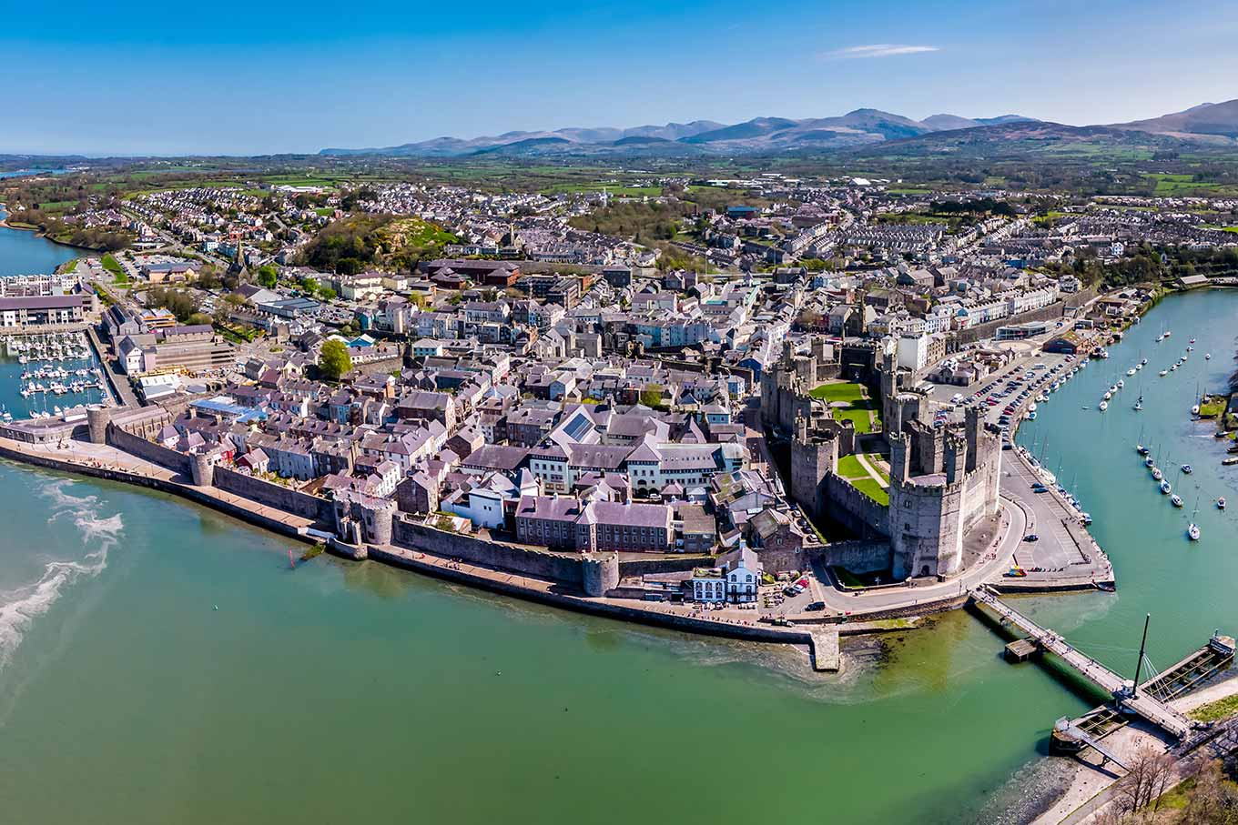 Caernarfon in Gwynedd Caernarfon in Gwynedd